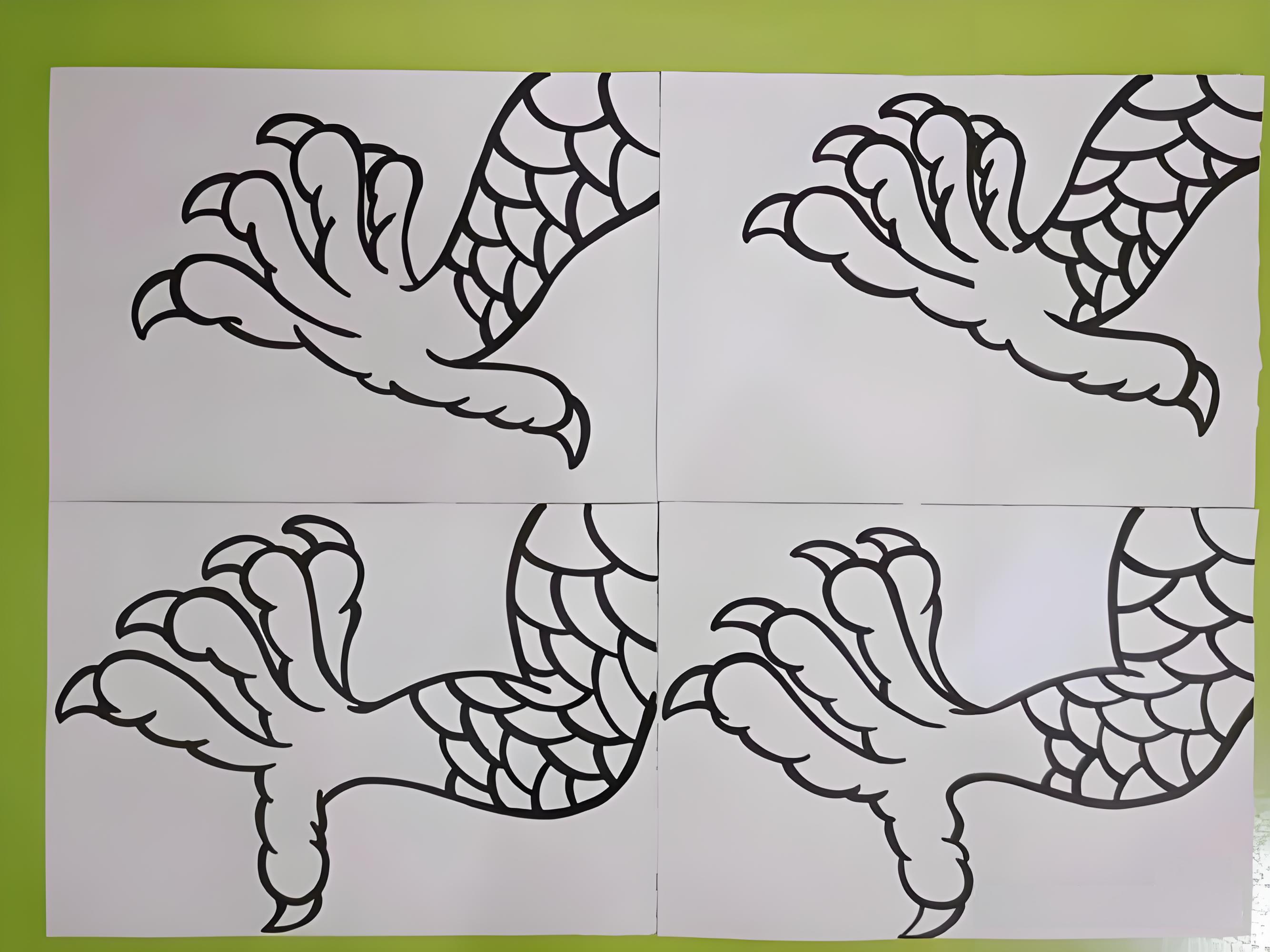 龙爪怎么画简笔画