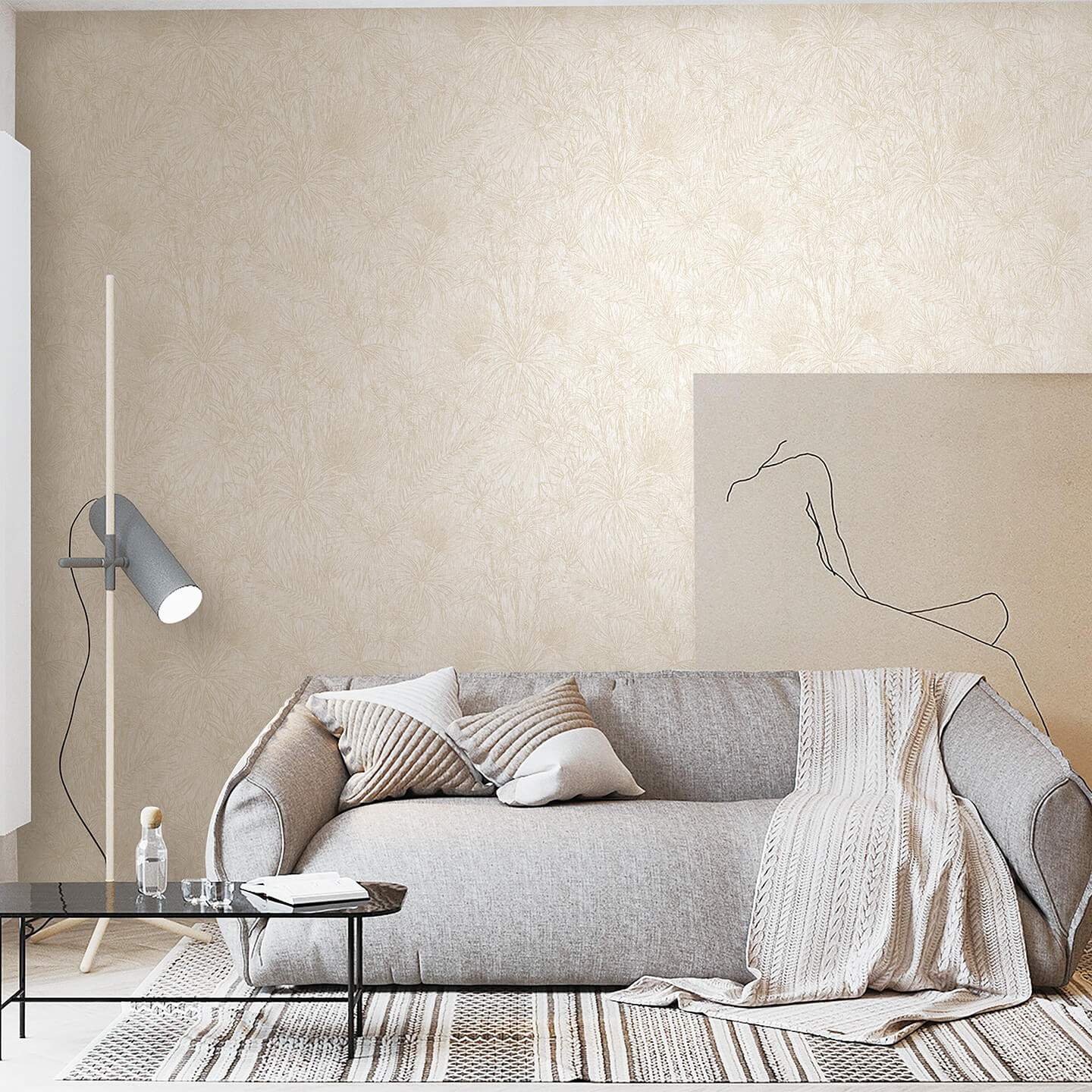 客厅墙布花色和家居怎么搭配好看?