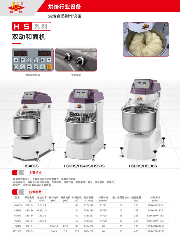 恒联和面机:hs20/hs30s/h40s