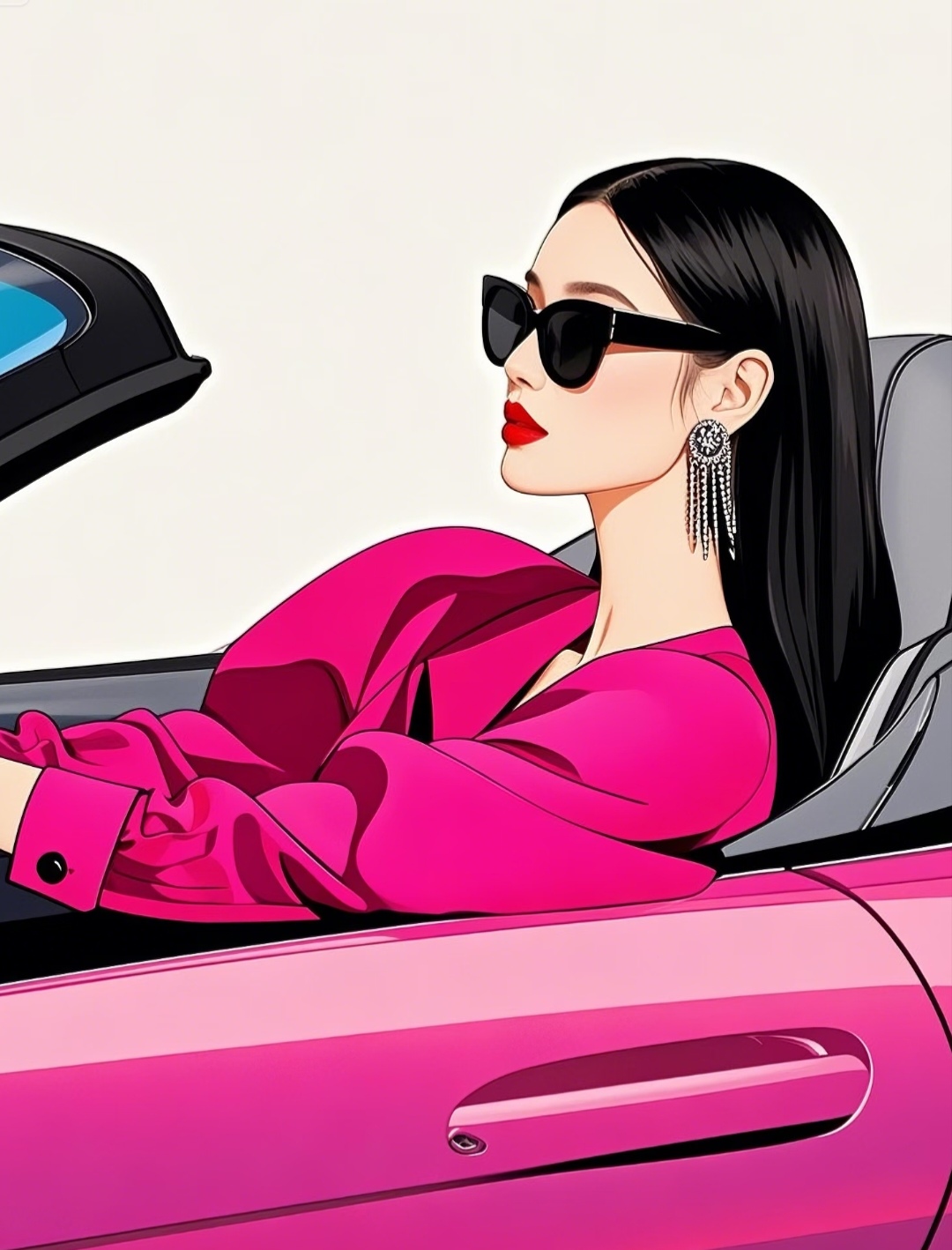 女人开车时,这么发圈,也太有感觉了吧