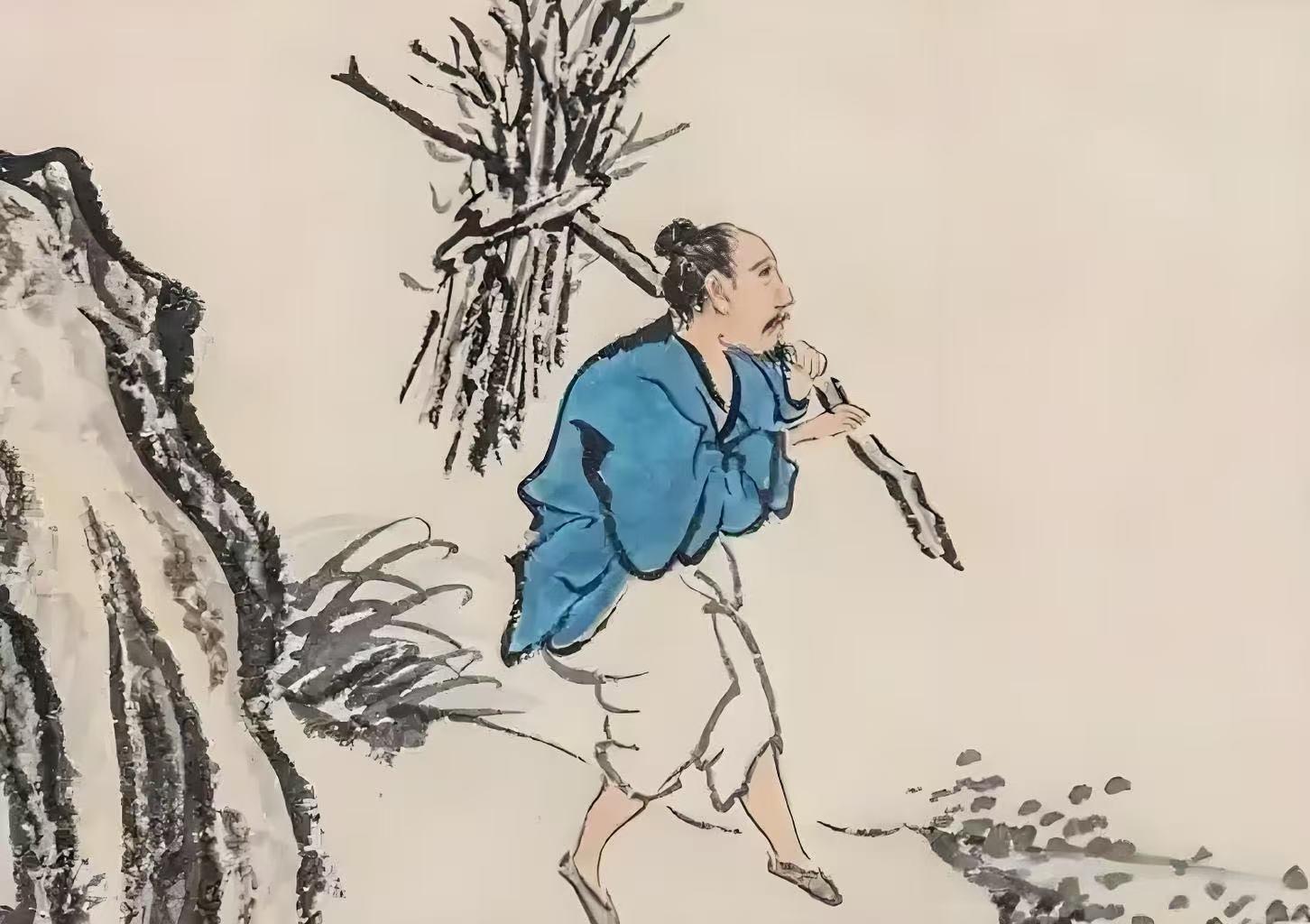 宋朝樵夫砍柴在树下歇息,无意听到两只太岁对话,他连忙挖开树洞