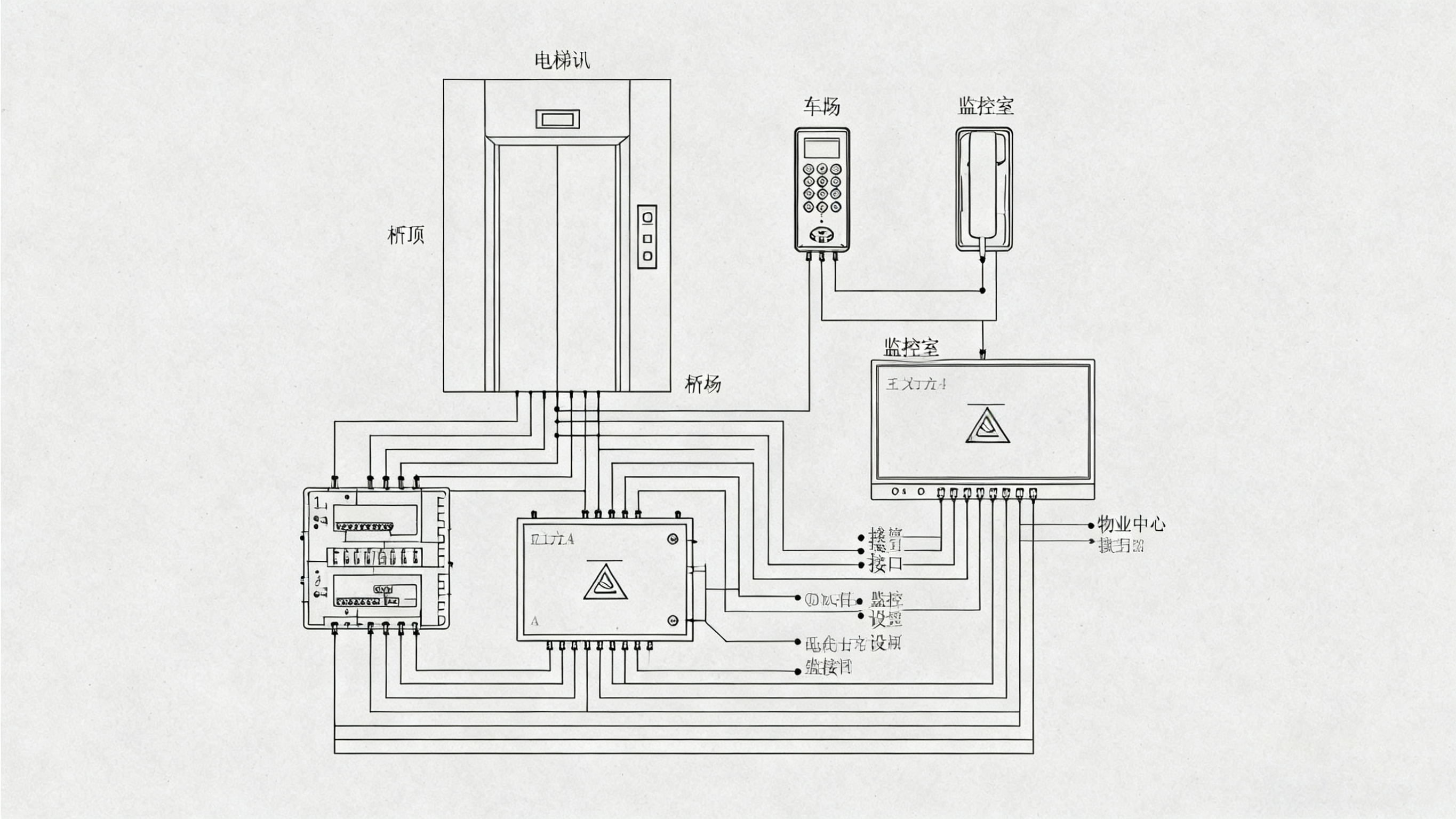 电梯五方对讲系统接线图:解析电梯对讲系统的关键组成部分