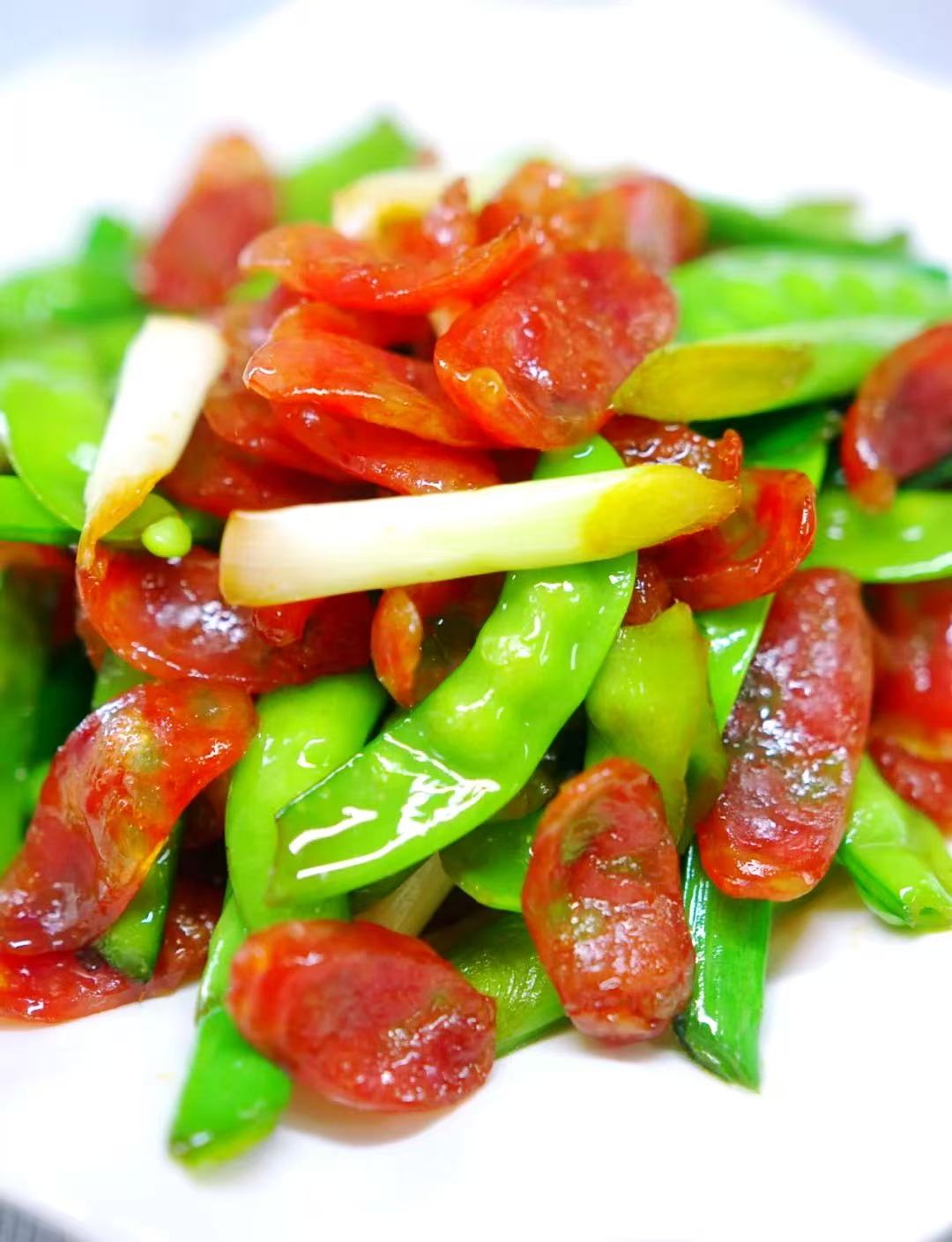 会跳舞的豆荚!广式腊肠赋予荷兰豆的灵魂升华