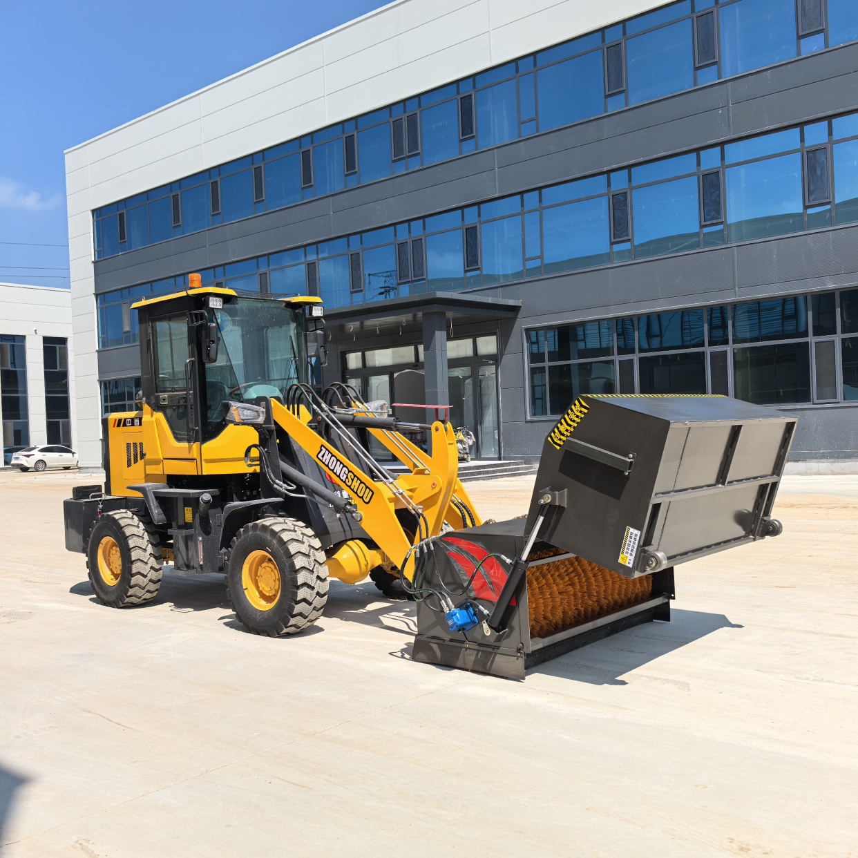 50装载机改扫路机-大面积清扫神器