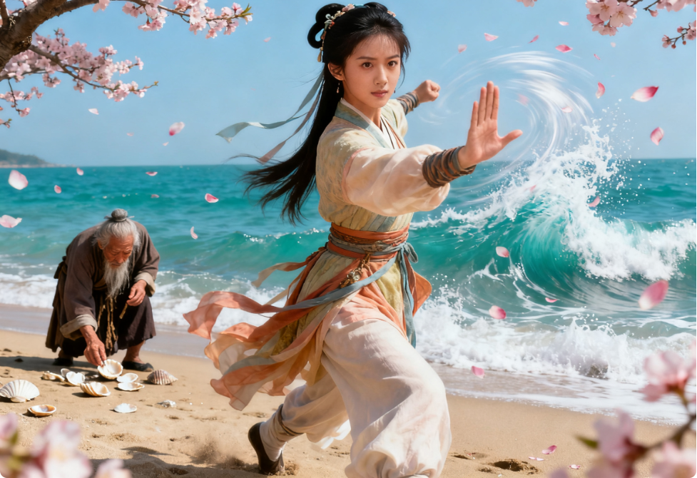 黄药师传黄蓉落英神剑掌,桃花岛打杂老仆突然开口:姑娘这掌法缺三式