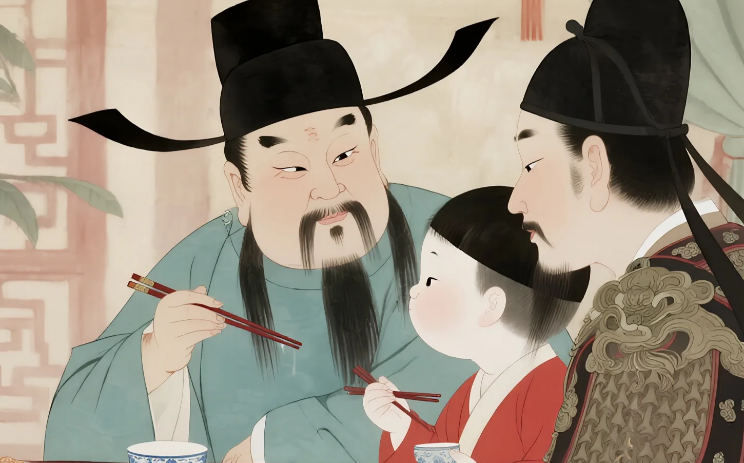 见主人家儿子吃饭先夹众人面前的菜,他放下筷子,悄声对李光弼说:此子