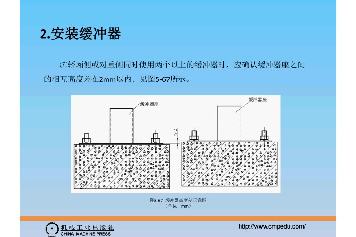 电梯缓冲器距离画图片图片