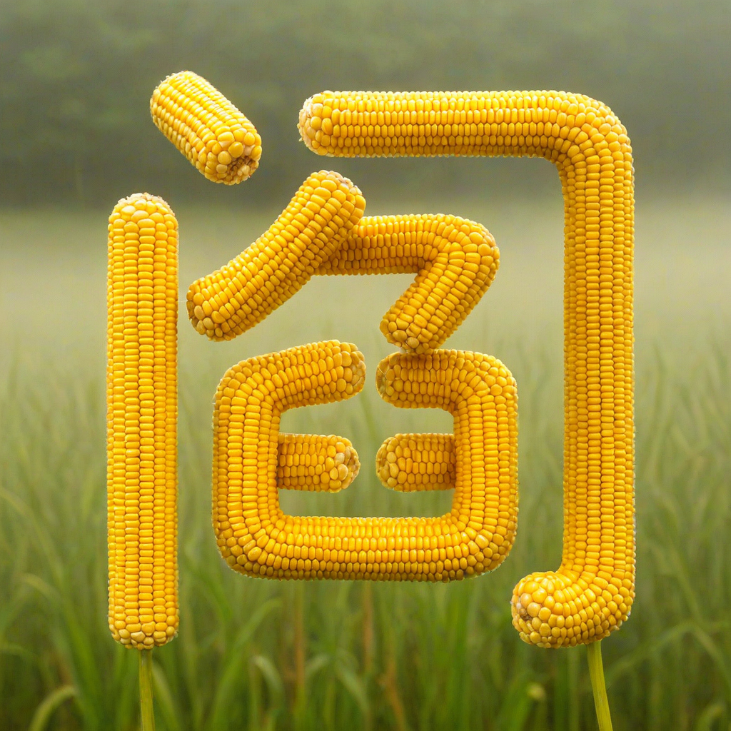玉米艺术字,丰收与希望的象征
