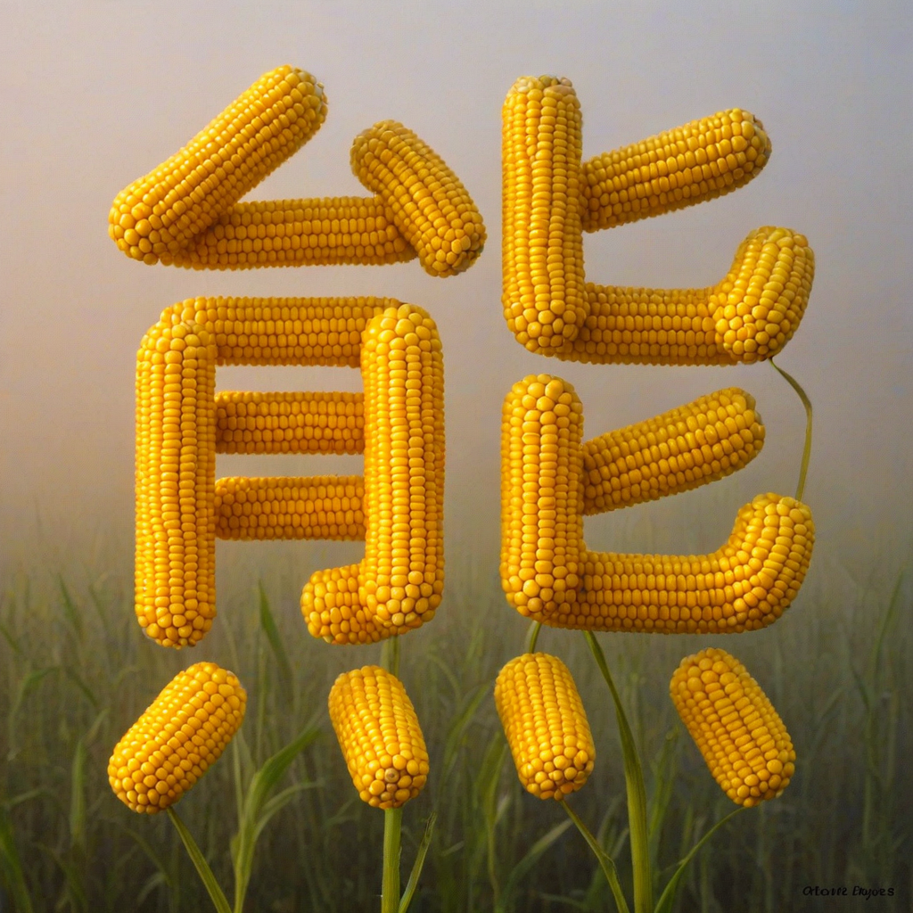 玉米艺术字,丰收与希望的象征