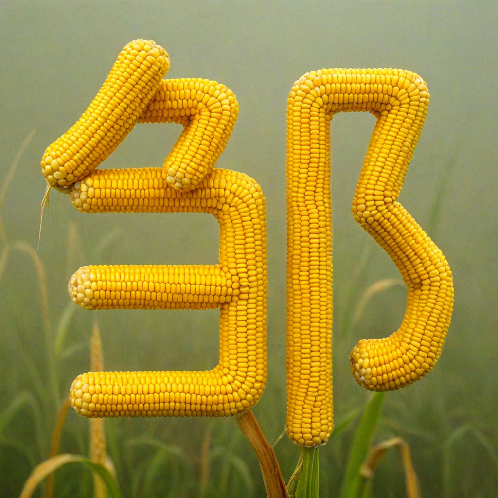 玉米艺术字,丰收与希望的象征