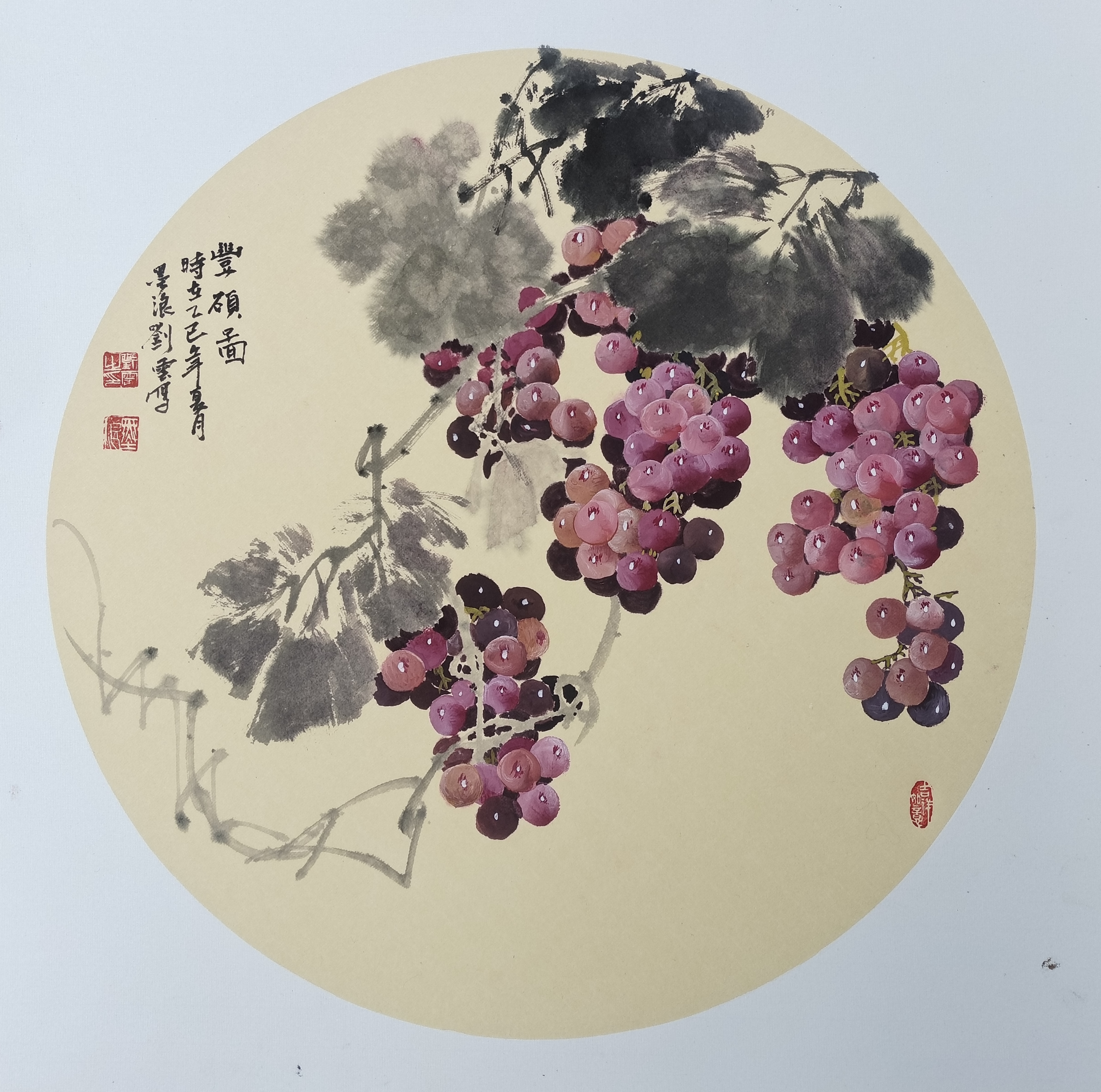 刘云水墨画葡萄