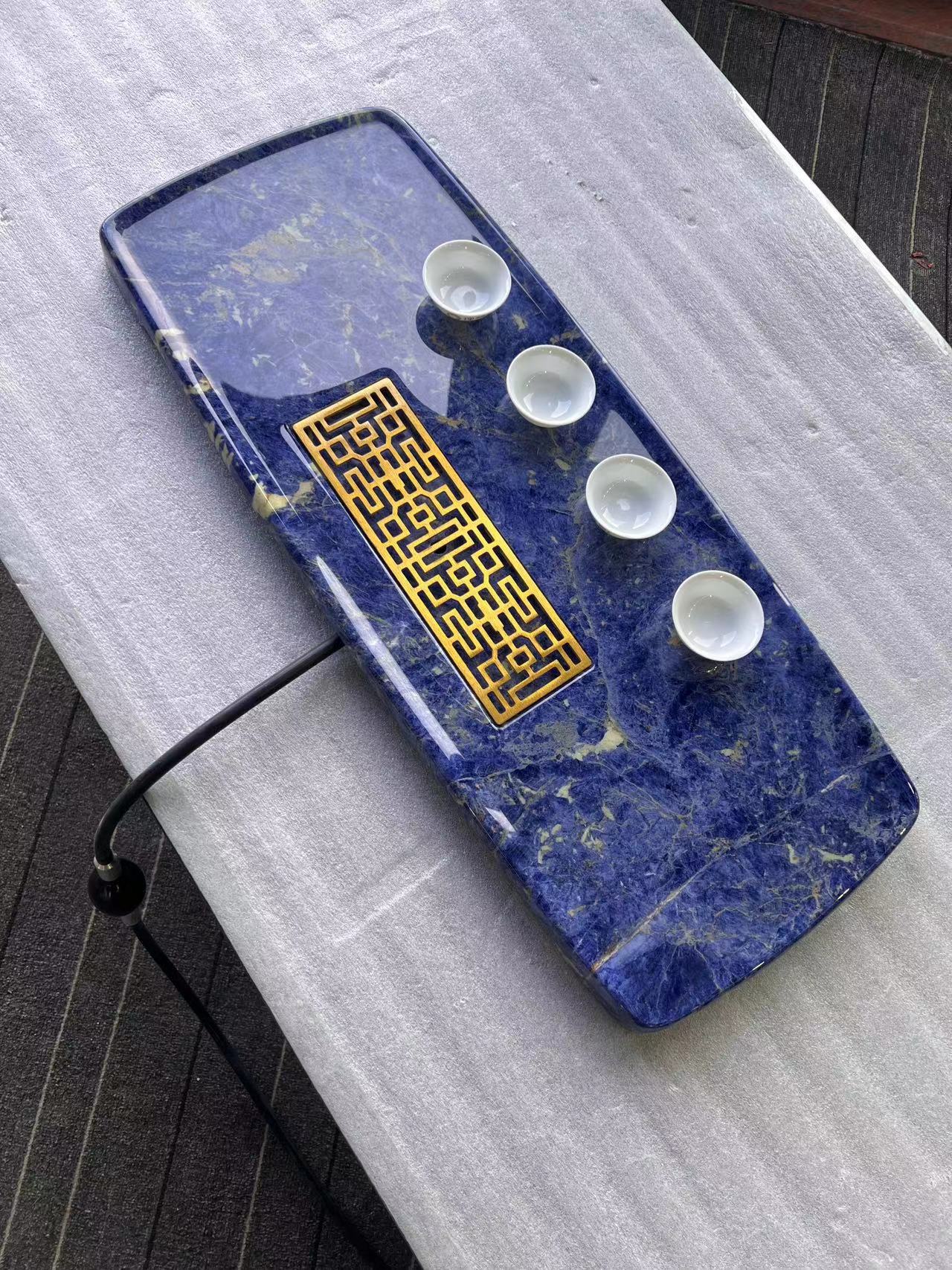 天然奢石茶盘鉴赏