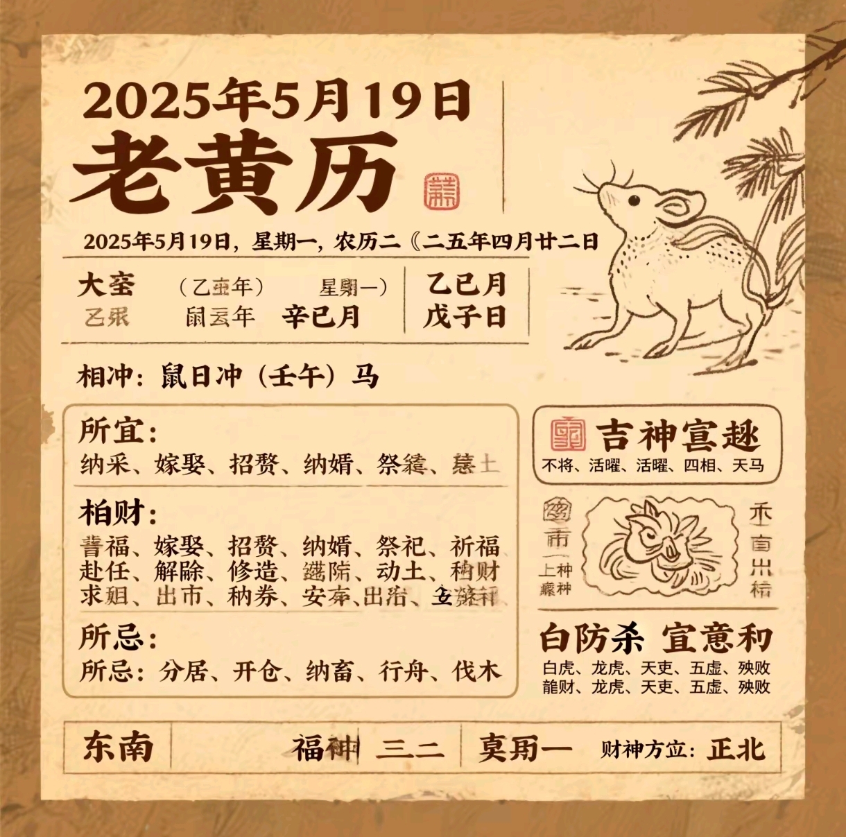10月4日黄历生肖运势(10月4日命运)