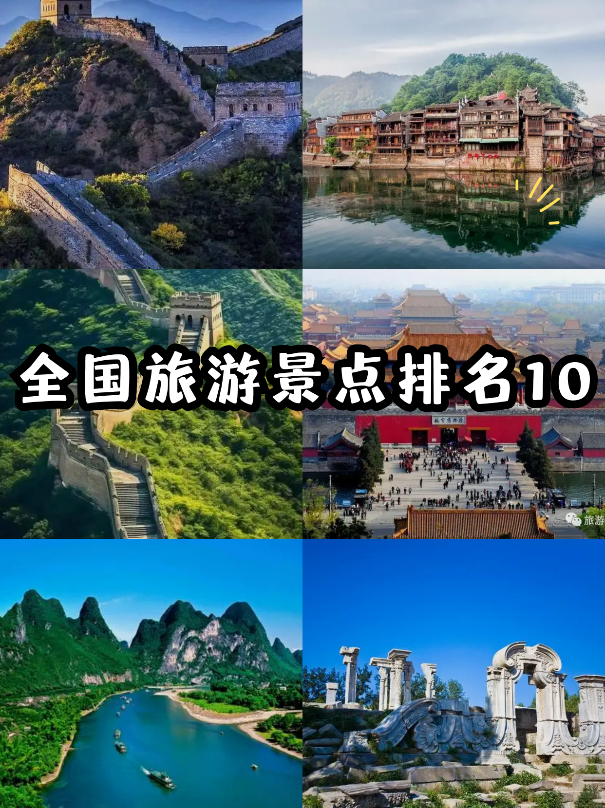 全国景点排行榜前十图片