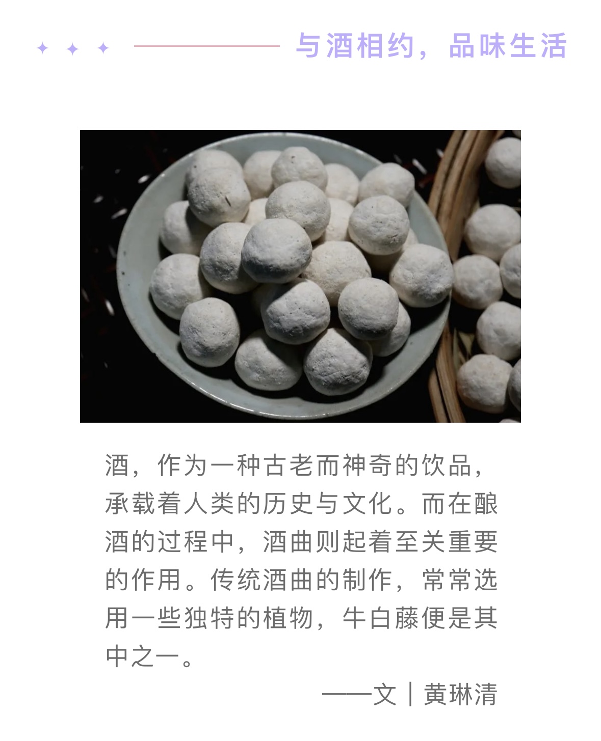 传统酒曲制作中的独特原料牛白藤