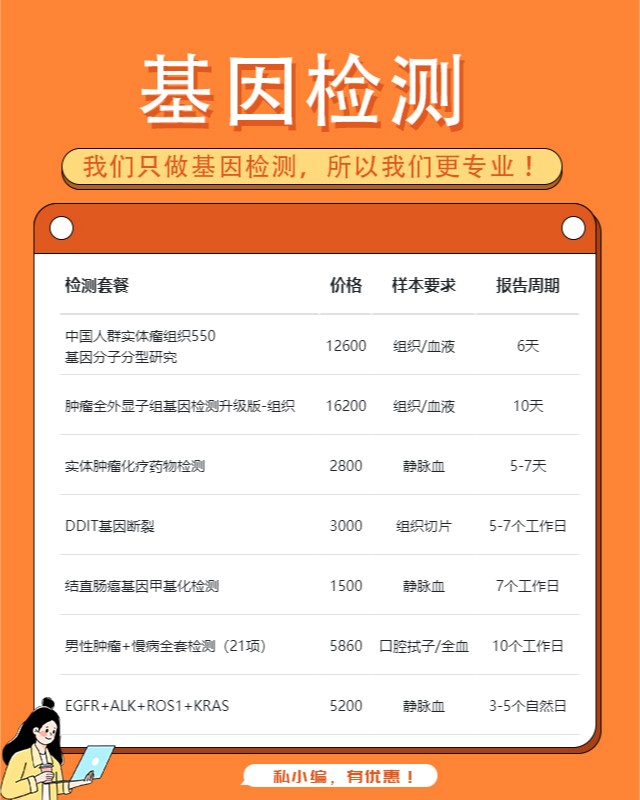 dna检测价目表