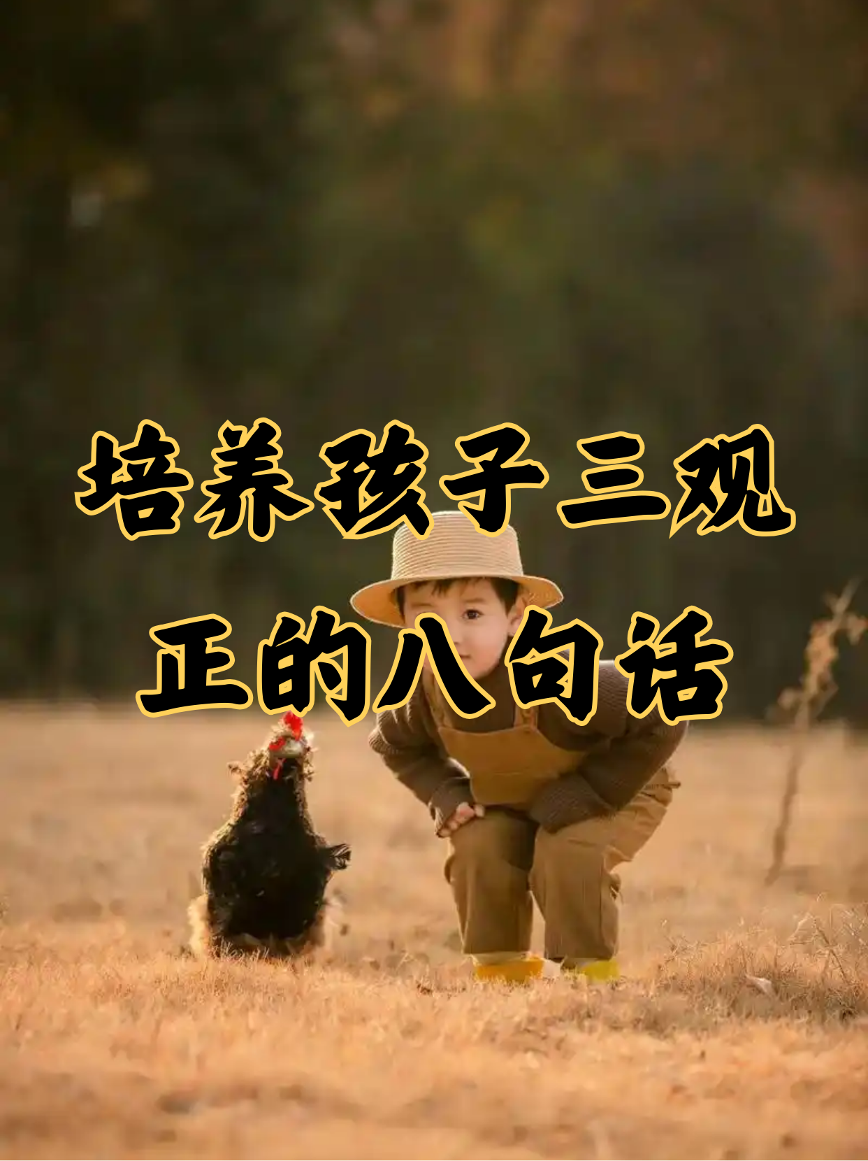 培养孩子三观正的八句话免费(培养孩子的三观经常说的四句话)
