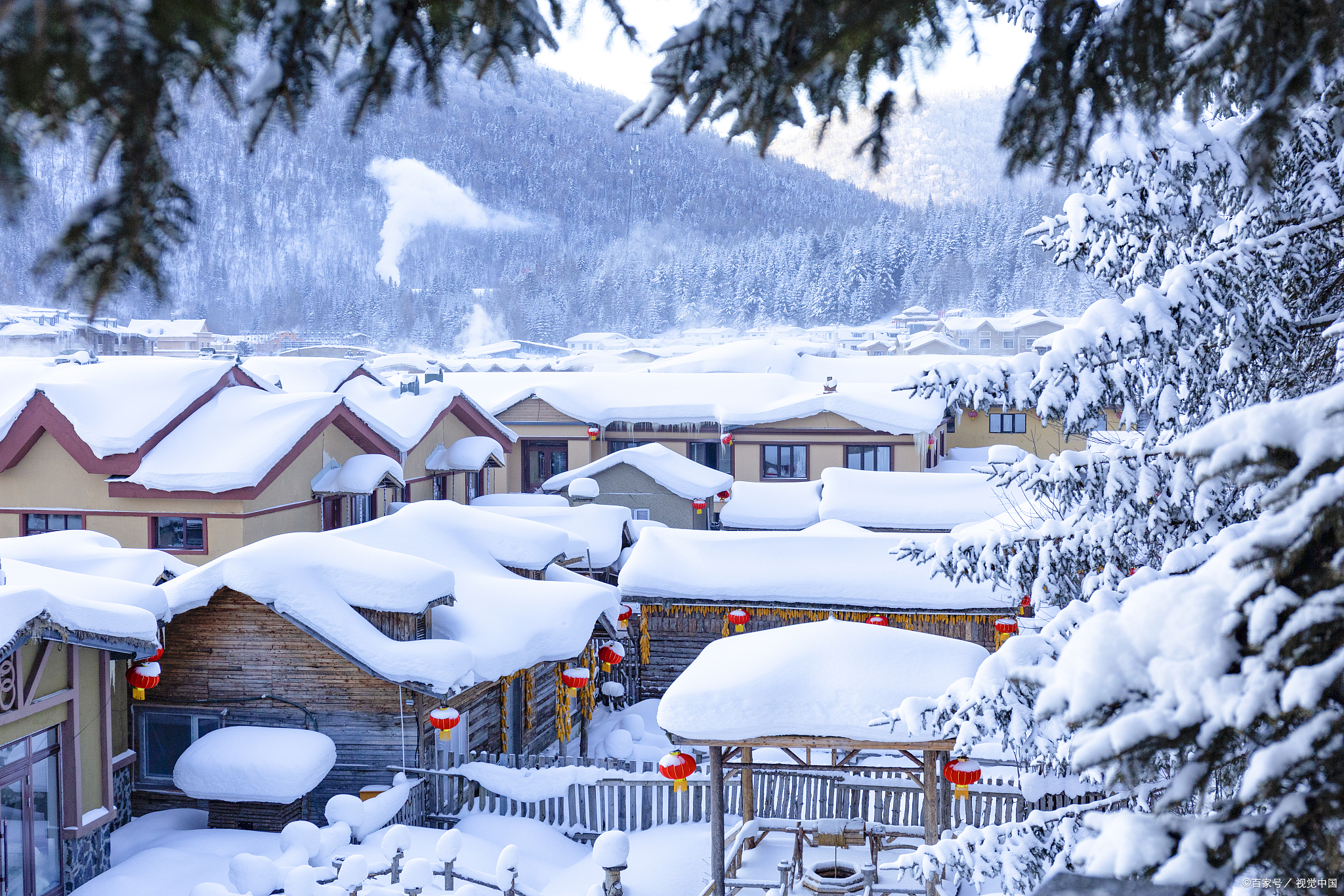 黑龙江的冬天雪景图片