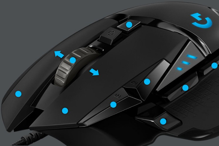 罗技g502hero主宰游戏鼠标升级显著,传感器升级至hero25k,最高dpi达