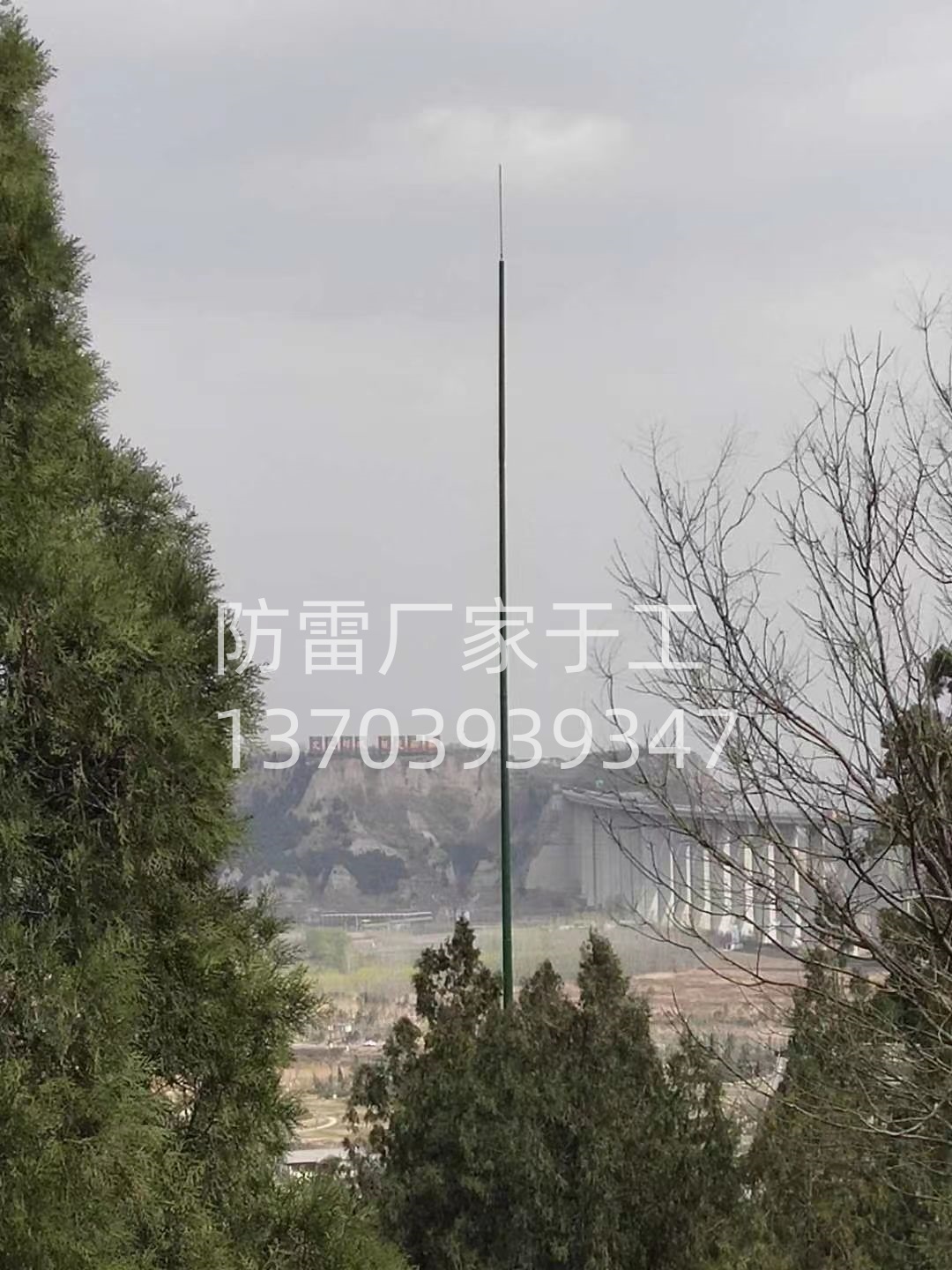 雷达通信基站玻璃钢避雷针复合绝缘接闪器 古树防雷绝缘接闪器