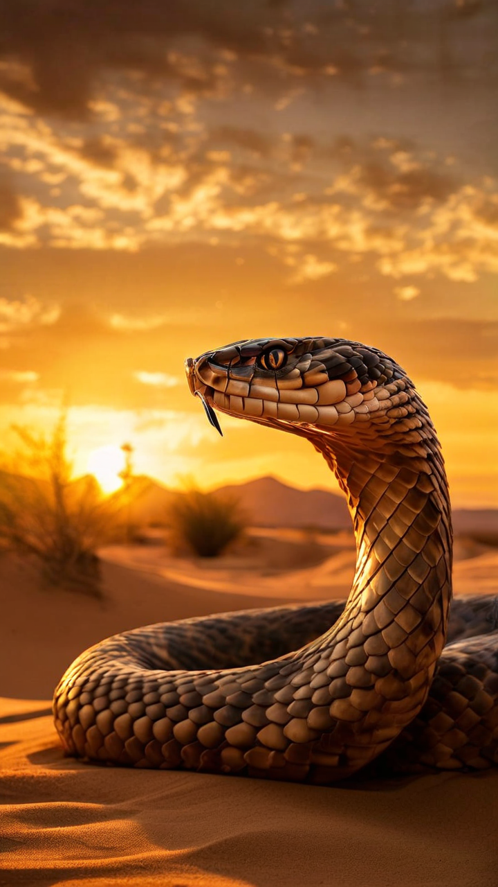 唯美励志壁纸|蛇之灵舞:在寂静中演绎神秘之章