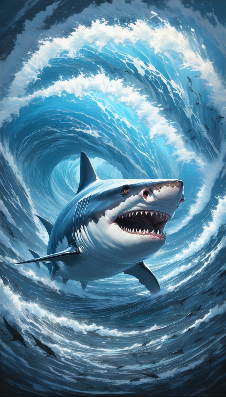 逆流而上的舞者:鲨鱼的传奇|唯美励志壁纸