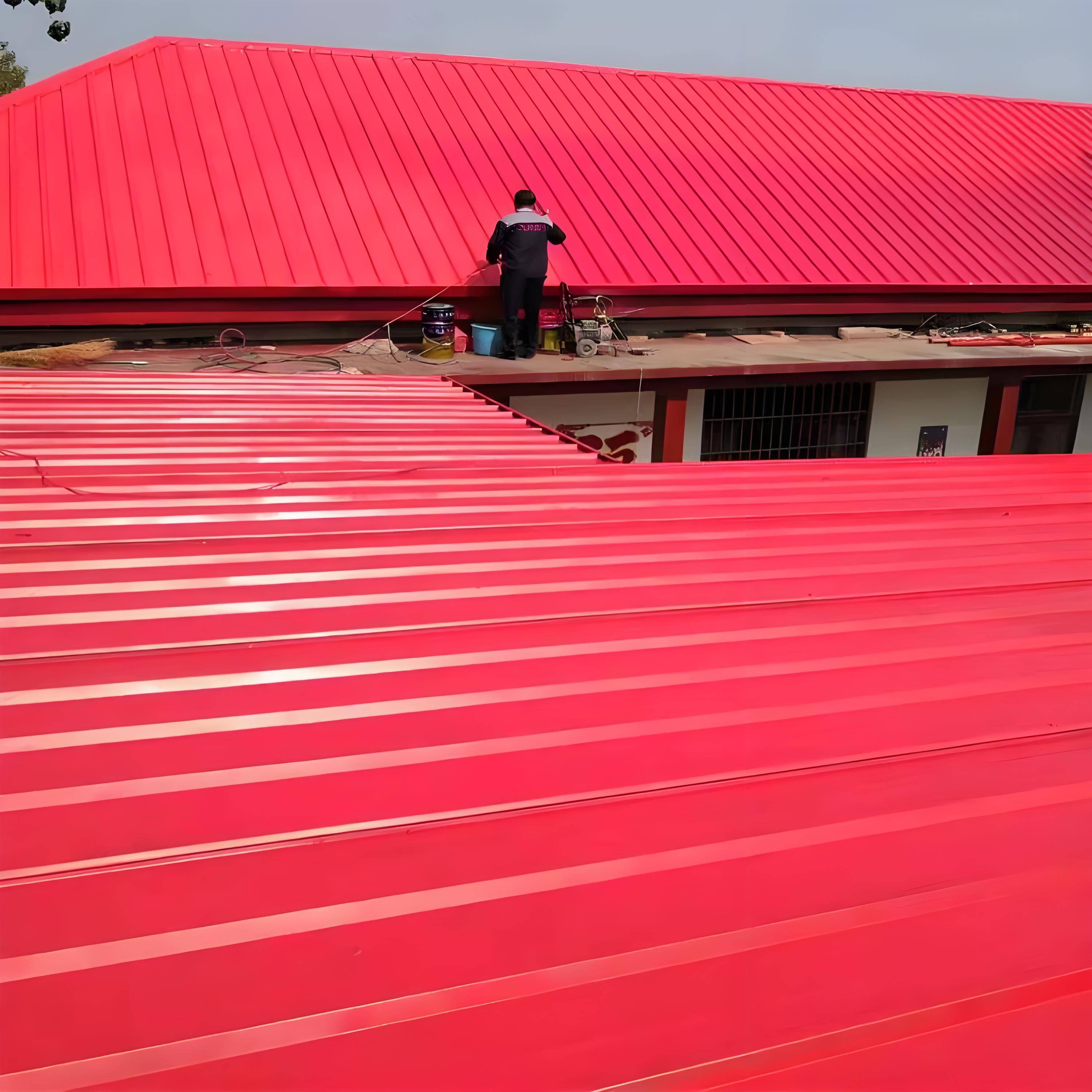 彩钢瓦喷漆厂家#彩钢瓦喷漆厂家双重保险护航,安心施工无忧! 1