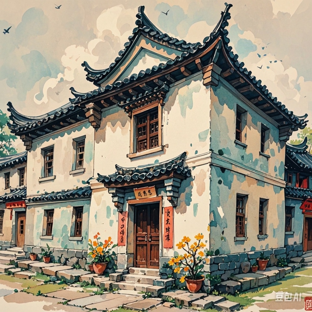 美术作品家乡的老房子有哪些