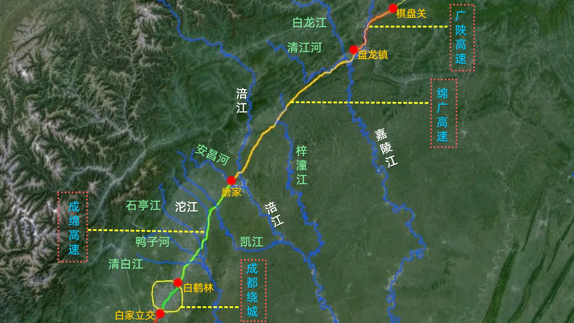 银昆高速地图图片