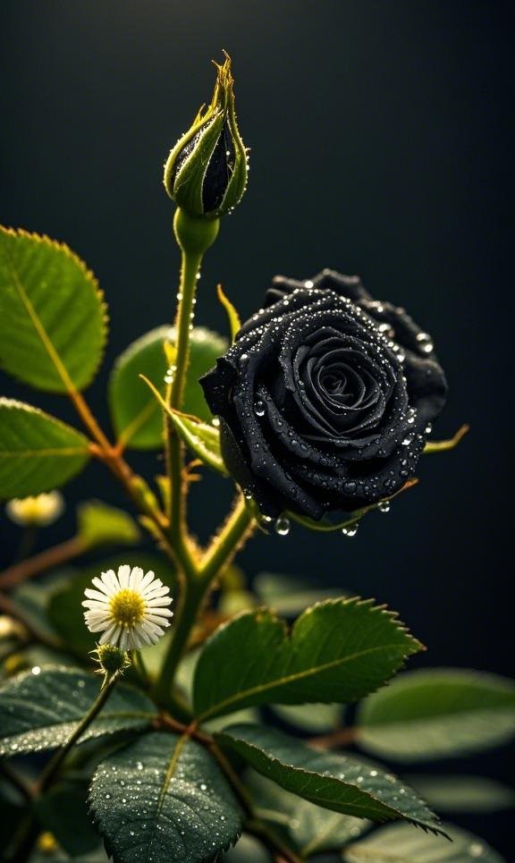 黑玫瑰,暗夜中绽放的情感隐喻之花