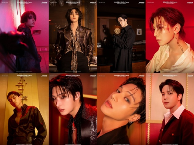 ATEEZ新专《GOLDEN HOUR : Part.3》梦幻来袭 全员神颜引爆视觉盛宴