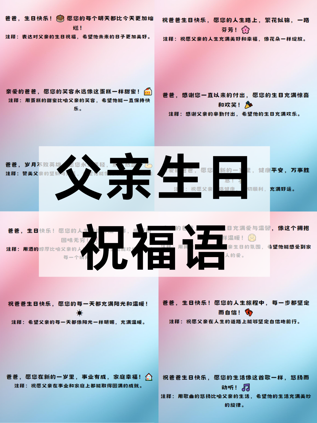 父亲生日祝福语
