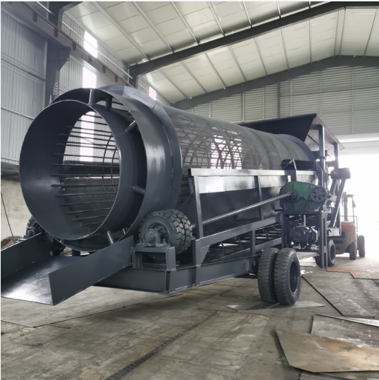 钢筋铁笼滚筒筛石机 矿用大型无轴圆筒筛