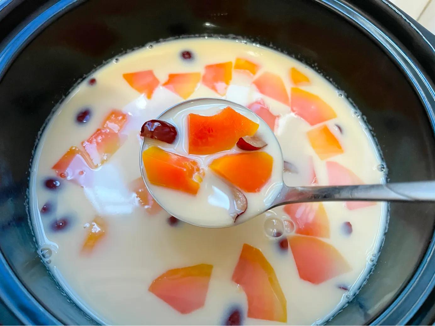 木瓜牛奶西米露,清甜爽滑,香甜q弹,清润养颜