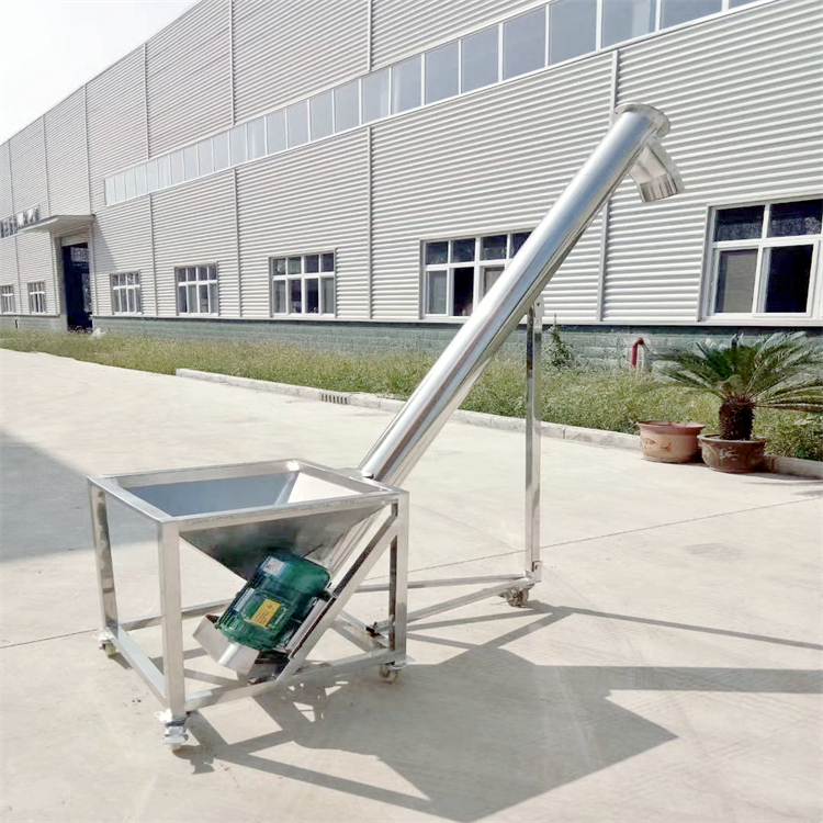 304不锈钢倾斜蛟龙提升机玉米小麦食品厂用的不锈钢提升机