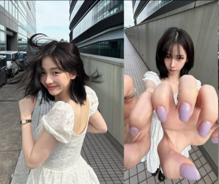 Karina白裙娇俏晒美肩！wink九连发甜晕粉丝：这女人太会撩