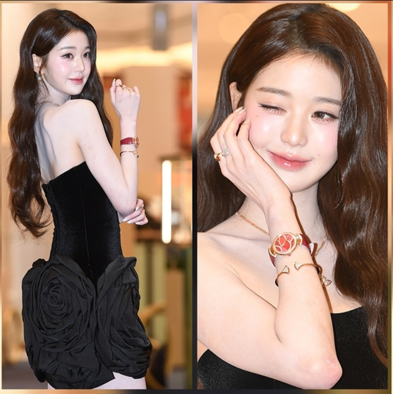 绝美黑玫瑰降临！张元英“173cm逆天比例”惊艳宝格丽活动