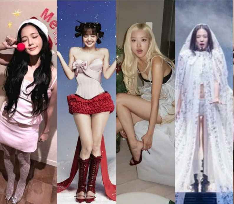 BLACKPINK圣诞大赏：智秀粉色娇俏、Lisa华丽闪耀，全员美出新高度！
