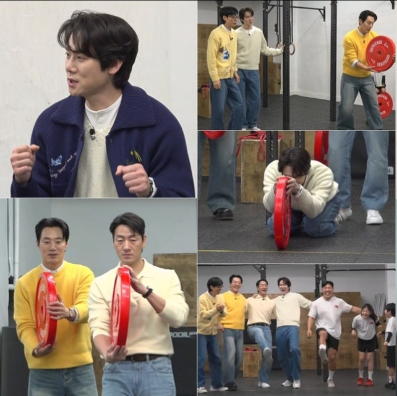 刘在石、朴海秀化身“热血大叔”！双门洞挑战杠铃保龄球，体力透支引爆笑