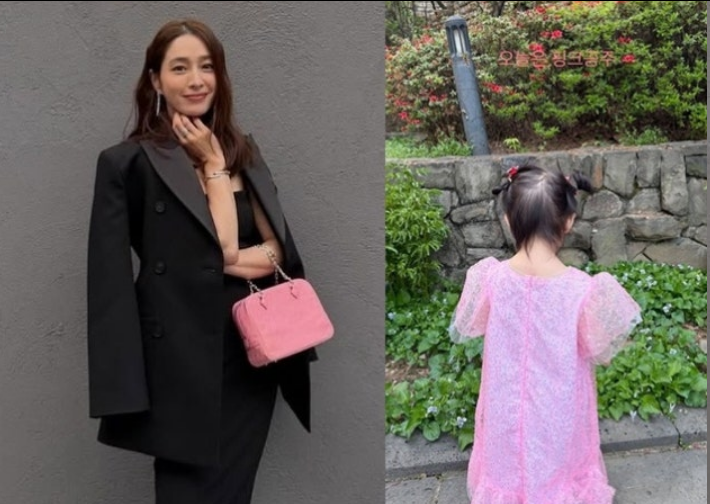 李珉廷晒女儿近况：粉色长裙化身“小公主”，曾吐槽女儿对粉色执念太深