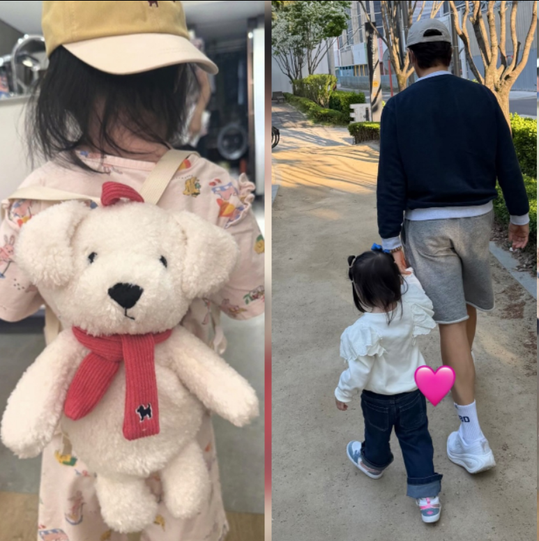 李秉宪女儿近照曝光！“长腿基因”完美继承父母，父女同框背影超温馨