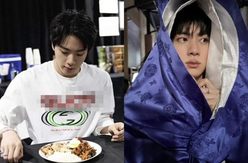 防弹少年团JIN分享幕后日常：手握紫色麦克风，兼具帅气与可爱