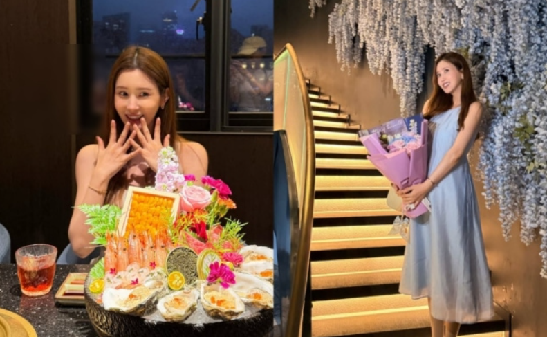 孕肚藏得太好！40岁李多海打卡上海美食，身姿纤细依旧少女感十足