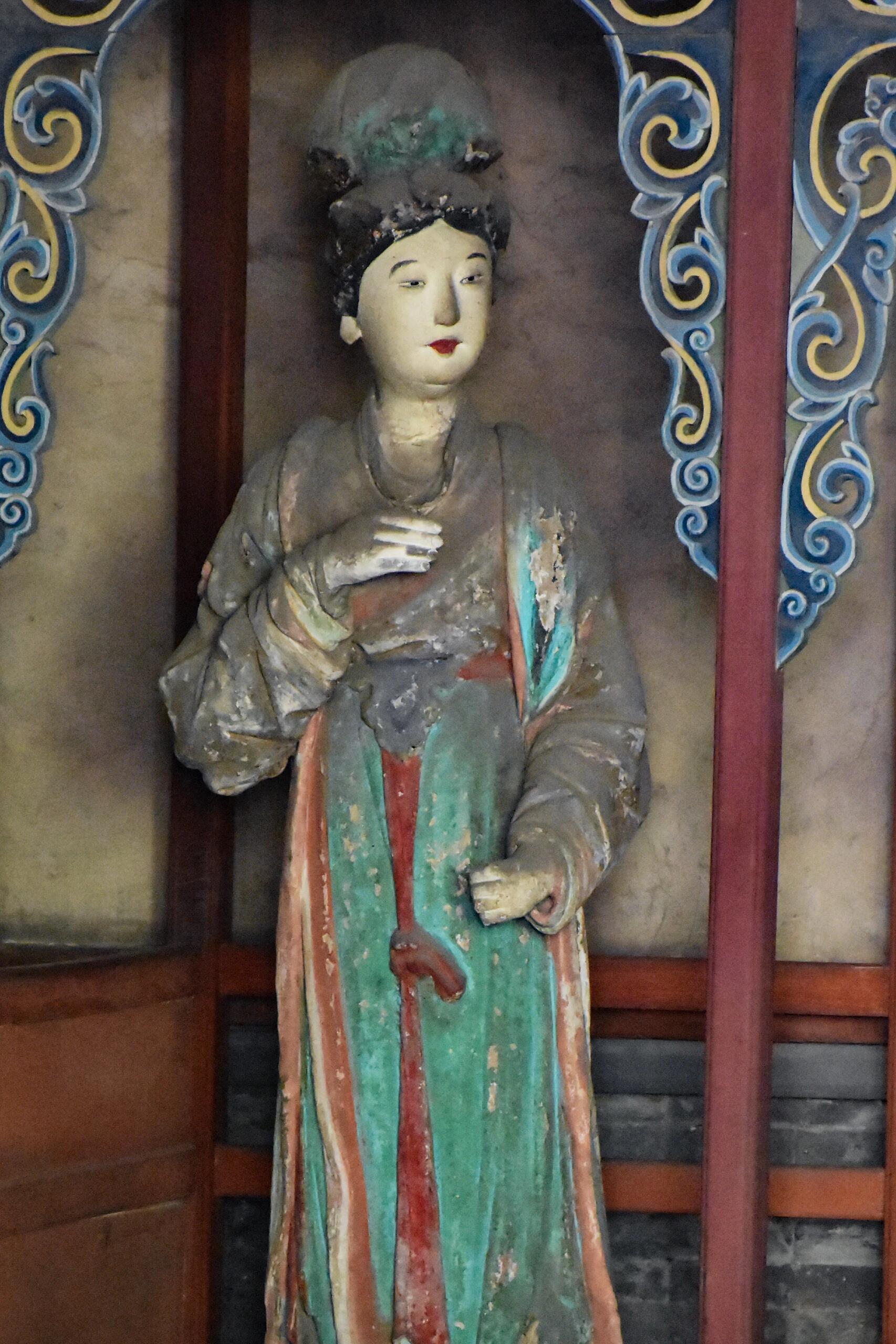 晋祠圣母殿宋代彩塑,晋祠三绝之一,来山西旅行不能错过这里