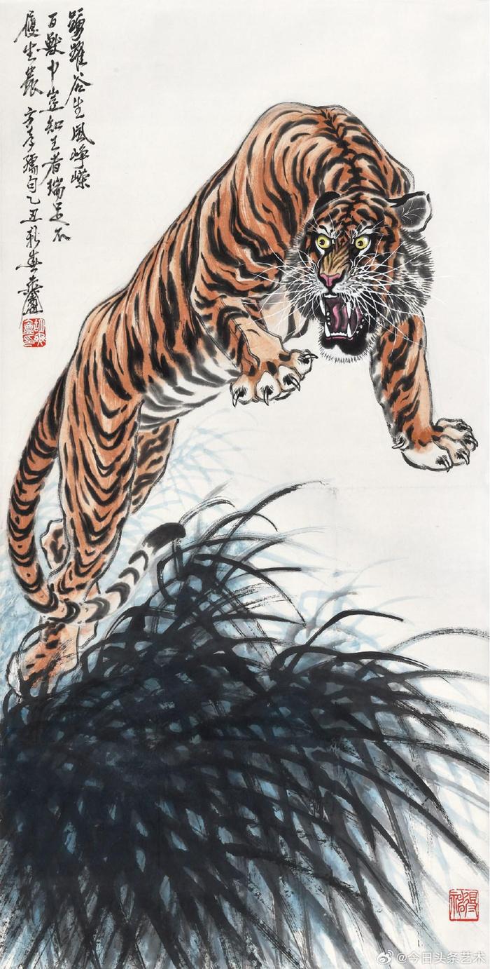 近代水墨写意老虎大师——胡爽庵