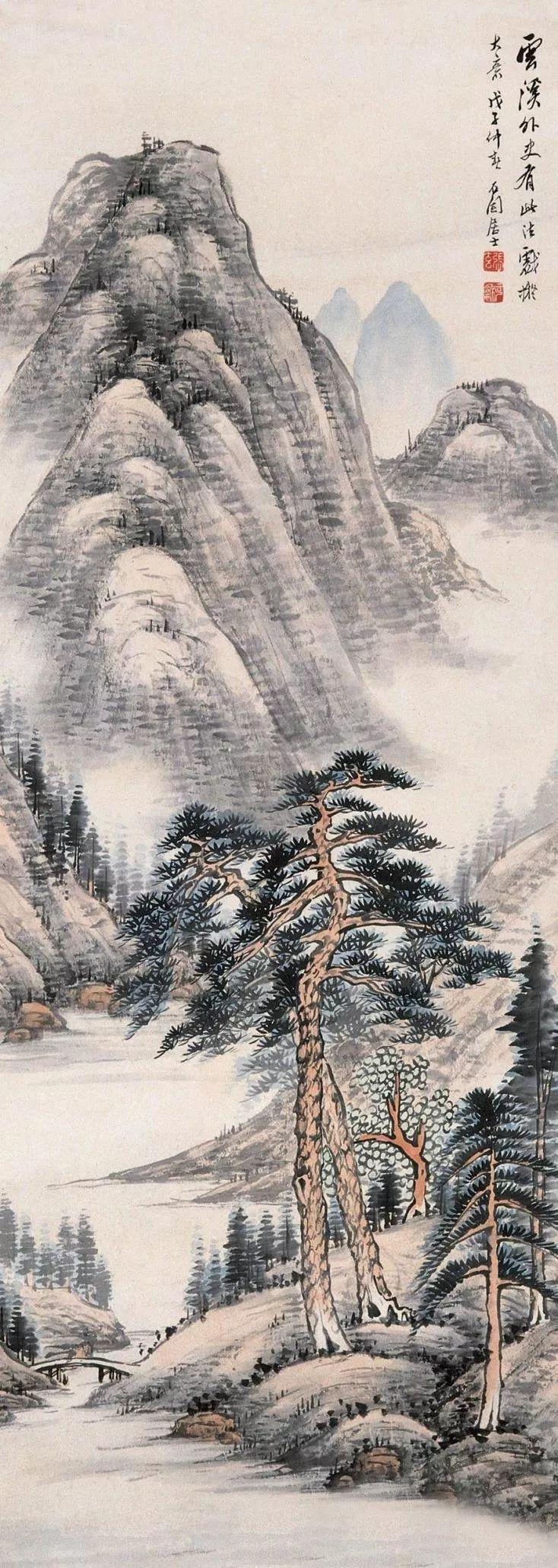 仿清"四王"之一王石谷的画几可乱真——张石园
