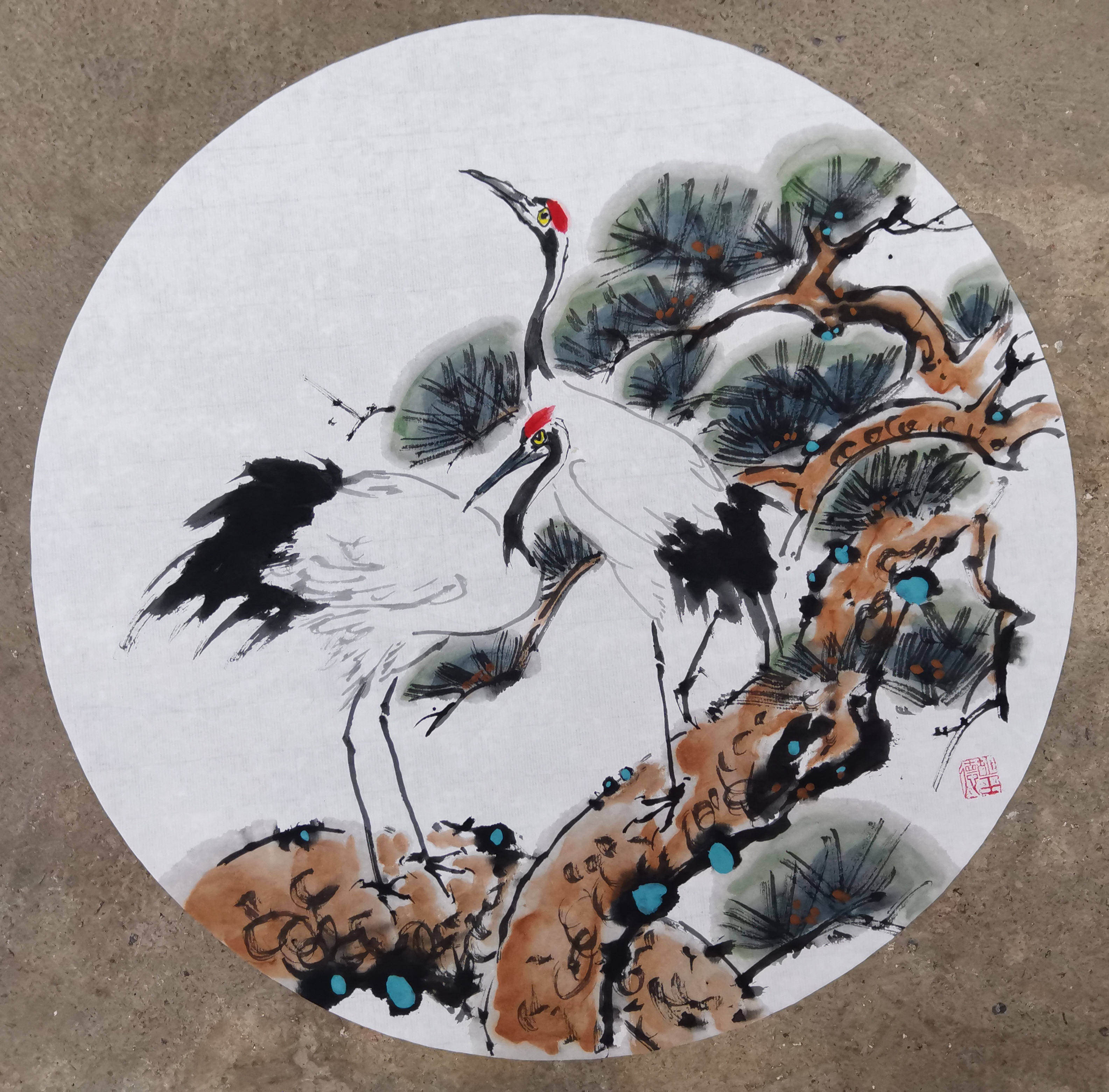 丹顶鹤国画小写意作品集