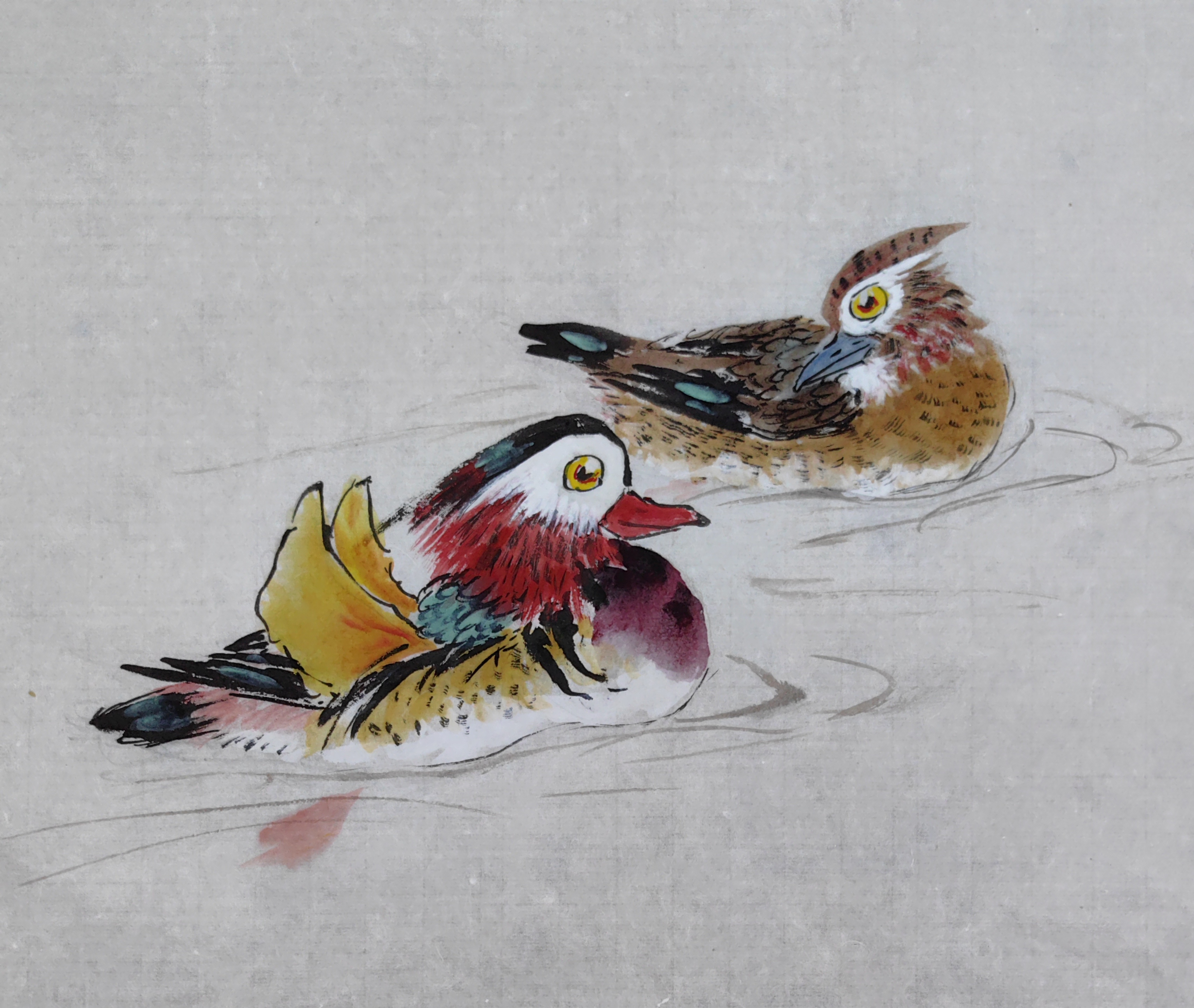 《鸳鸯相对浴红衣》