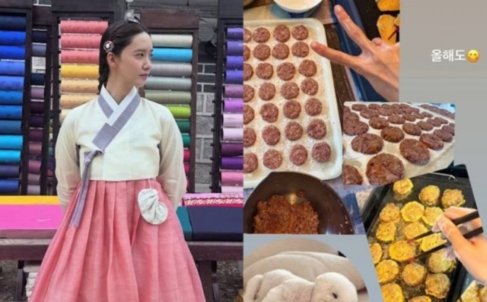 林允儿展现真实生活中的厨艺，烹饪出大量且多样的煎饼