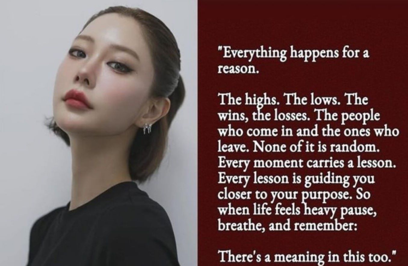 克拉拉李成敏离婚后发文感叹凡事发生皆有因，每个当下都蕴含着学问